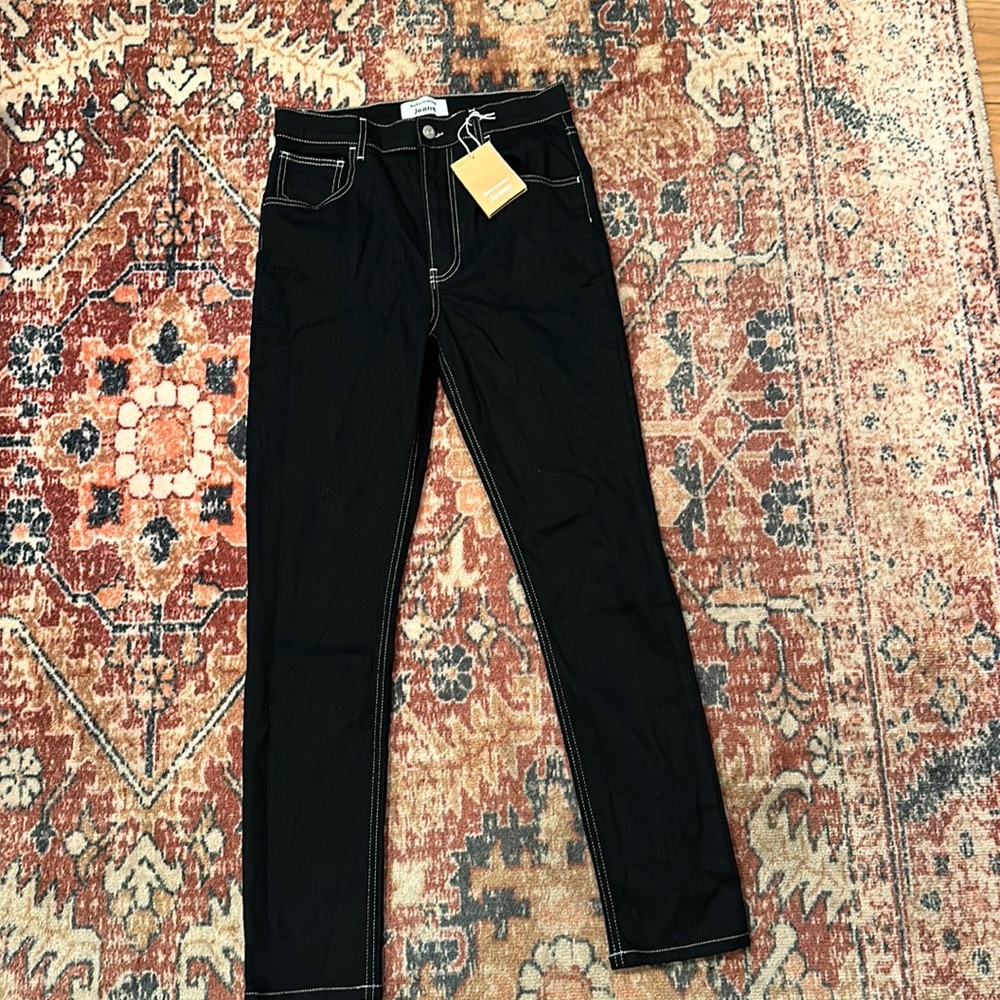 NWT Reformation Contrast Stitch Jeans